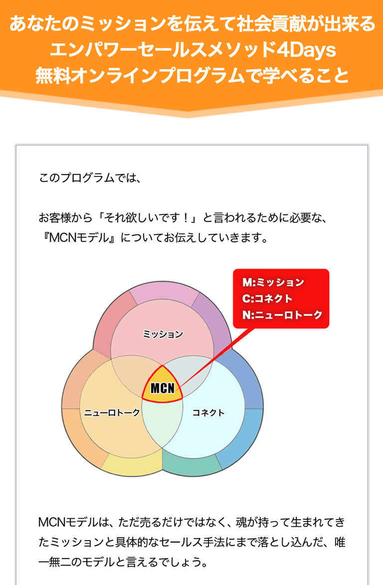 あなたの熱い想いを伝えて社会貢献が出来るエンパワーセールスメソッド4Days無料オンラインプログラムで学べる事